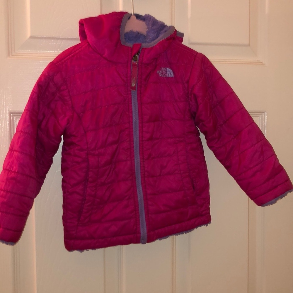 Girls Pink North face coat